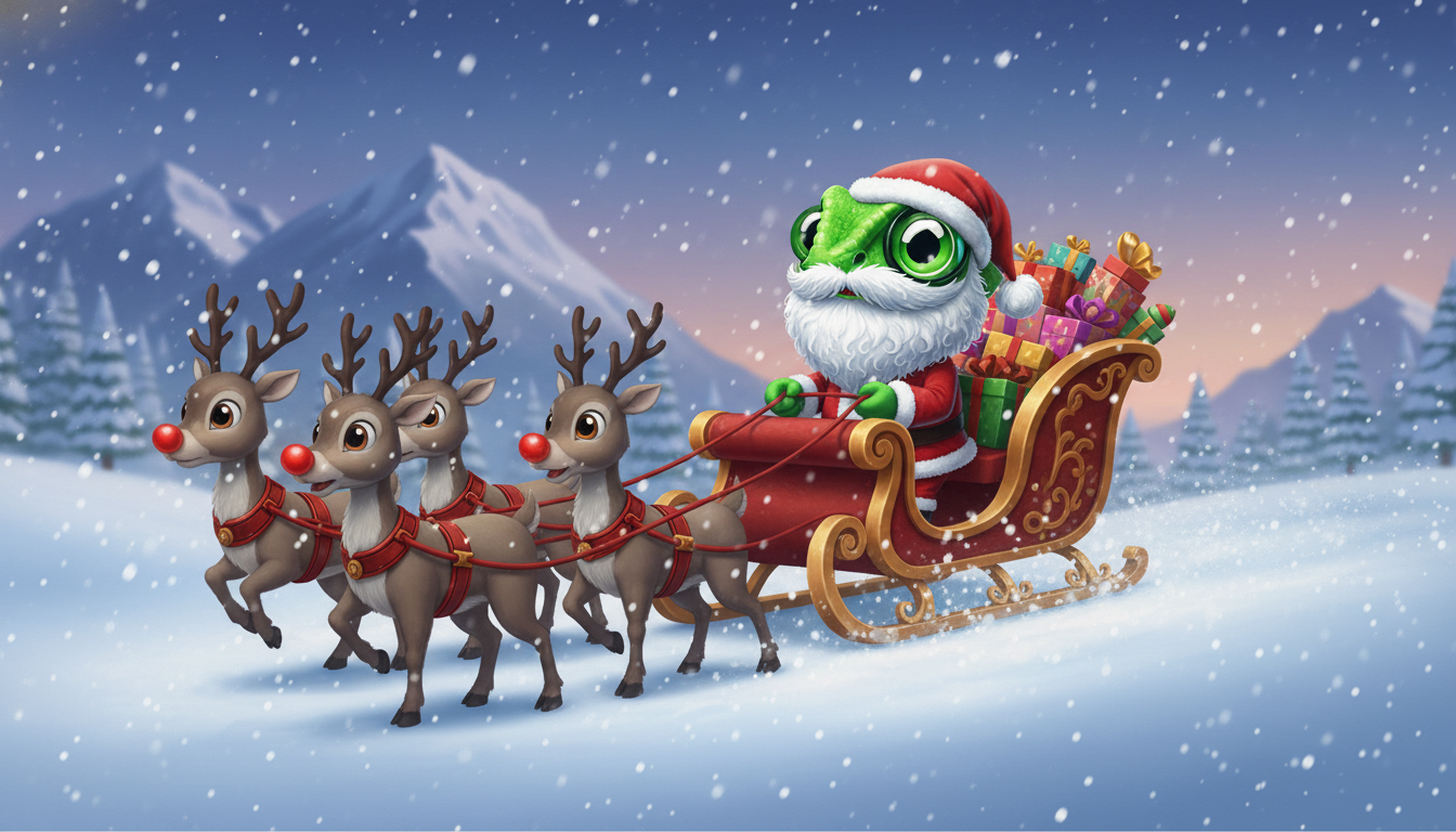 AI Generated Santa with Sleigh